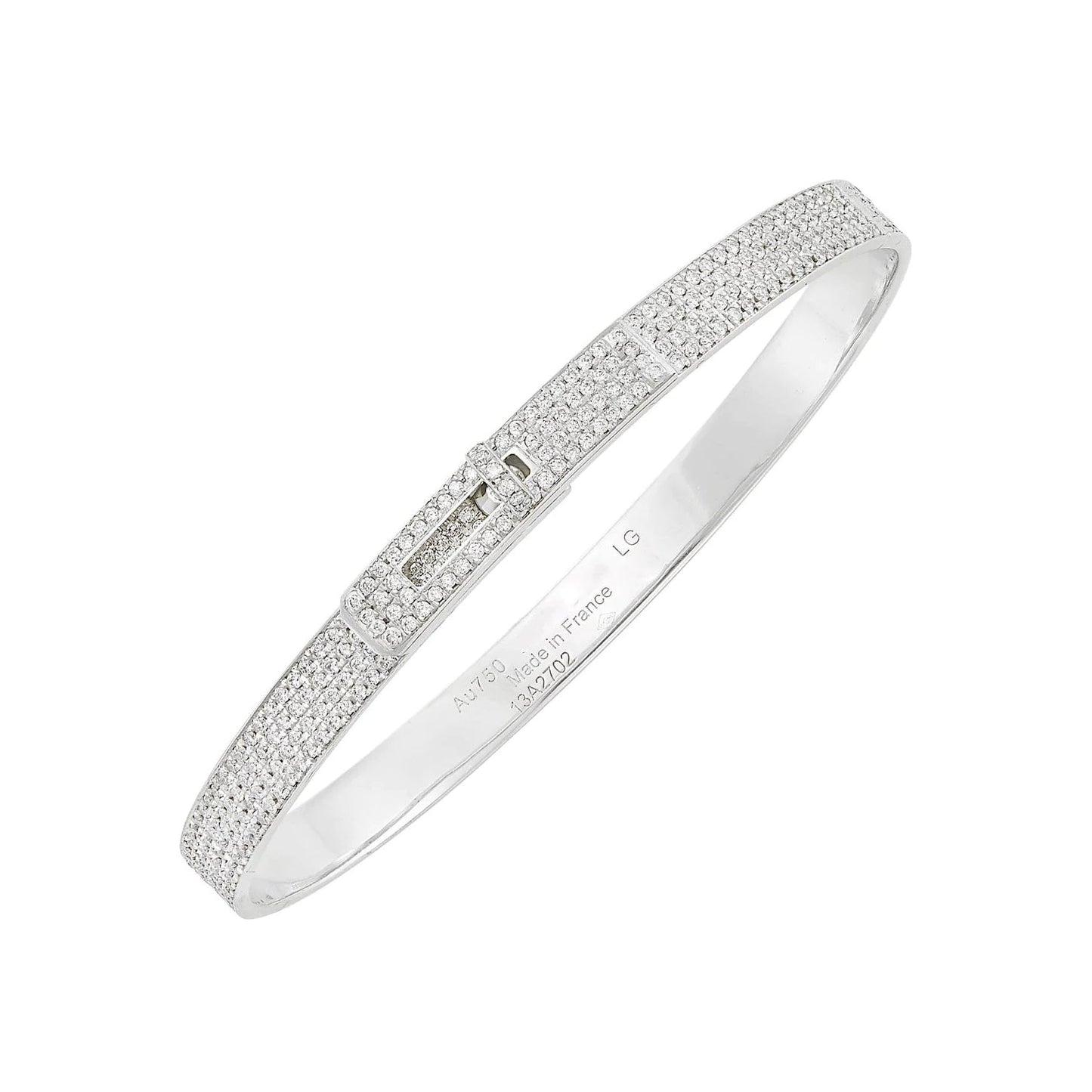 [Love Lucky]HM KELLY BRACELET IN SILVER AND FULL PAVE DIAMOND