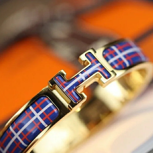 [Love Lucky]H TARTAN BRACELET 12MM