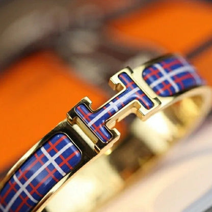 [Love Lucky]H TARTAN BRACELET 12MM