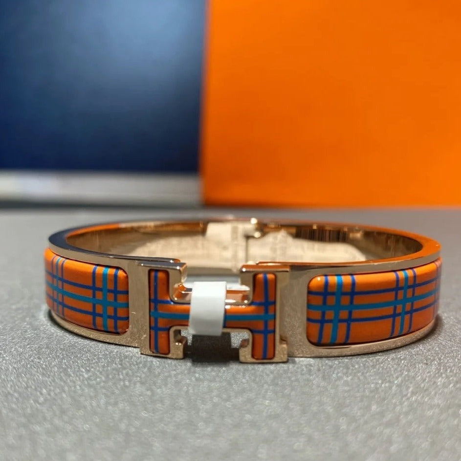 [Love Lucky]H TARTAN BRACELET 12MM