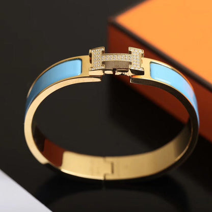 [Love Lucky]H CLOUD BLUE BRACELET GOLD DIAMOND