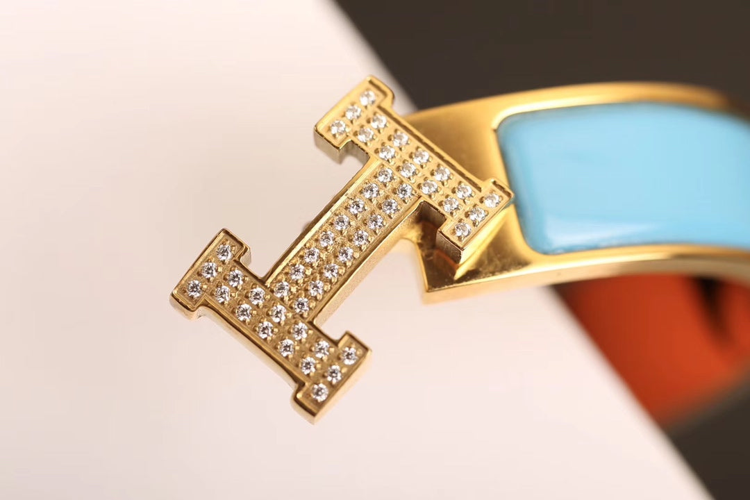 [Love Lucky]H CLOUD BLUE BRACELET GOLD DIAMOND