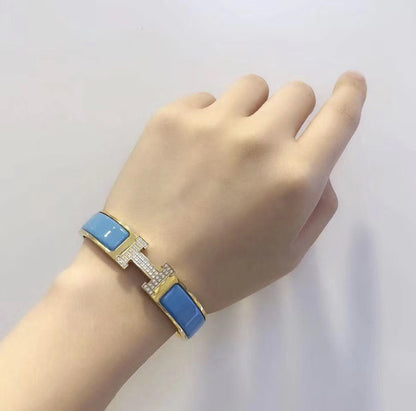 [Love Lucky]H CLOUD BLUE BRACELET GOLD DIAMOND