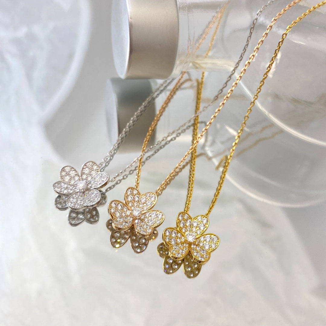 [Love Lucky]FLOWER DIAMOND NECKLACE