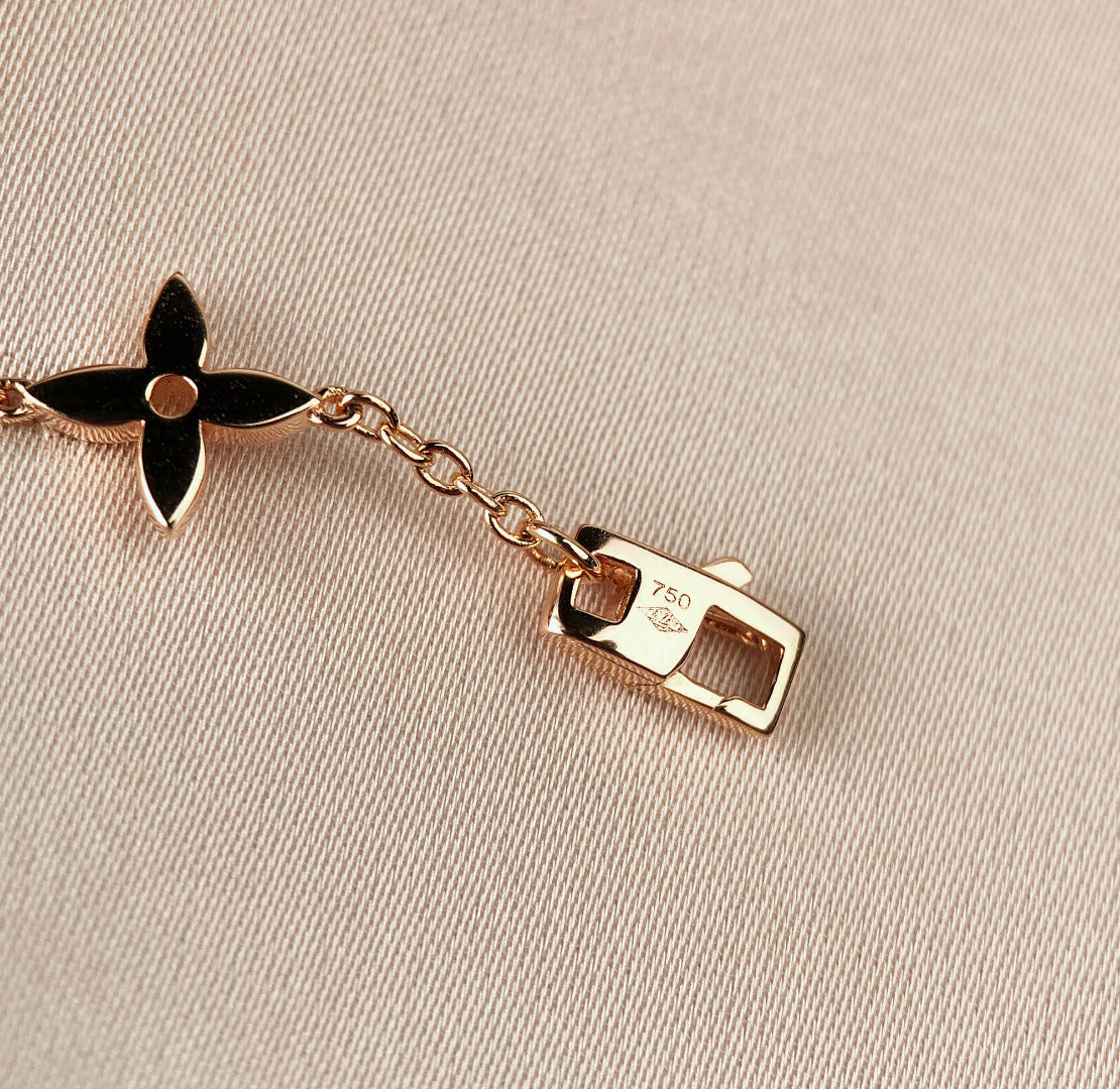 [Love Lucky]STAR AND SUN 7 MOTIFS GOLD BRACELET