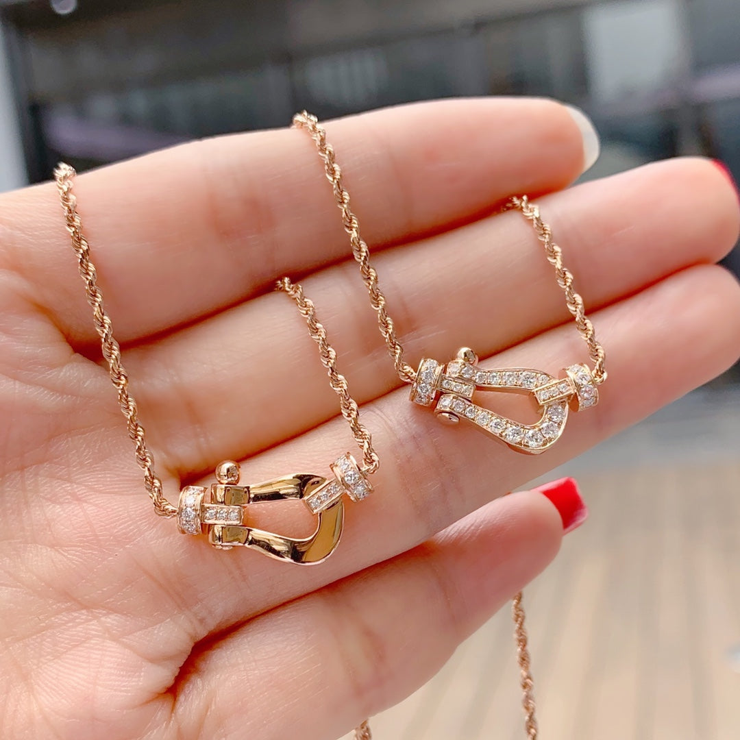 [Love Lucky]FORCE 10 PINK GOLD DIAMOND NECKLACE