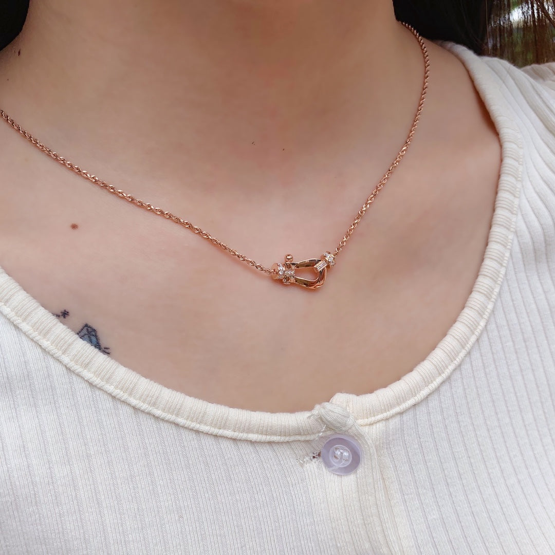 [Love Lucky]FORCE 10 PINK GOLD DIAMOND NECKLACE