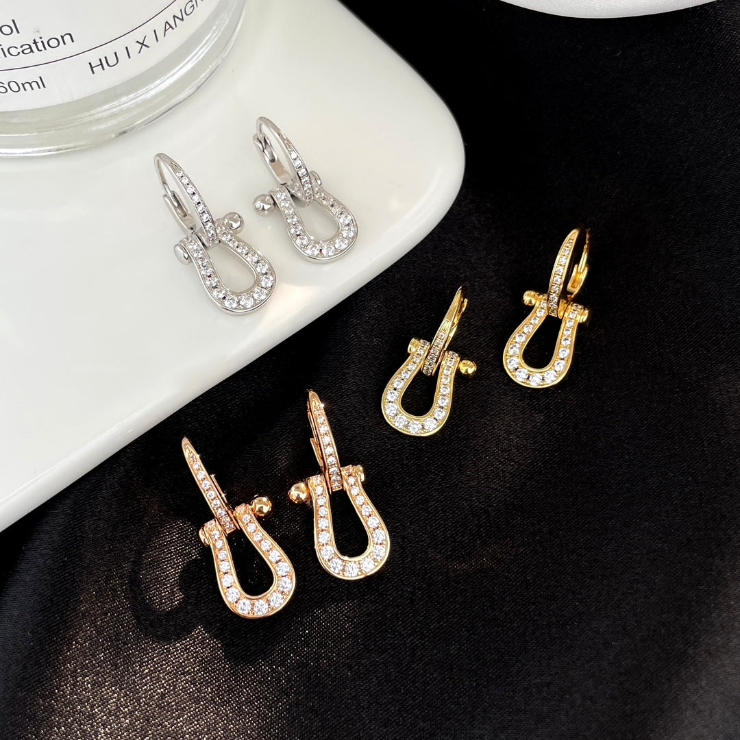 [Love Lucky]FORCE 10 FULL DIAMOND DROP EARRINGS MEDIUM MODEL