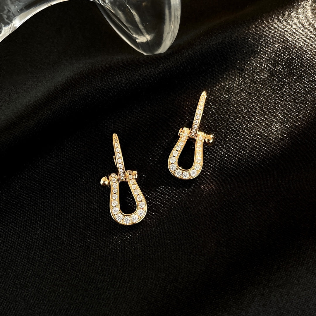 [Love Lucky]FORCE 10 FULL DIAMOND DROP EARRINGS MEDIUM MODEL