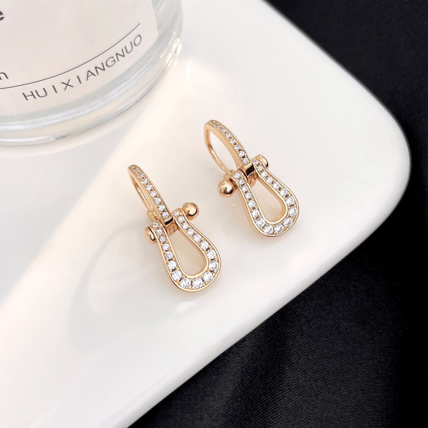 [Love Lucky]FORCE 10 FULL DIAMOND DROP EARRINGS MEDIUM MODEL