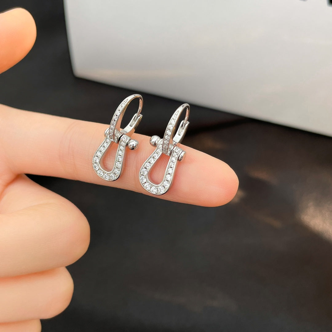 [Love Lucky]FORCE 10 FULL DIAMOND DROP EARRINGS MEDIUM MODEL