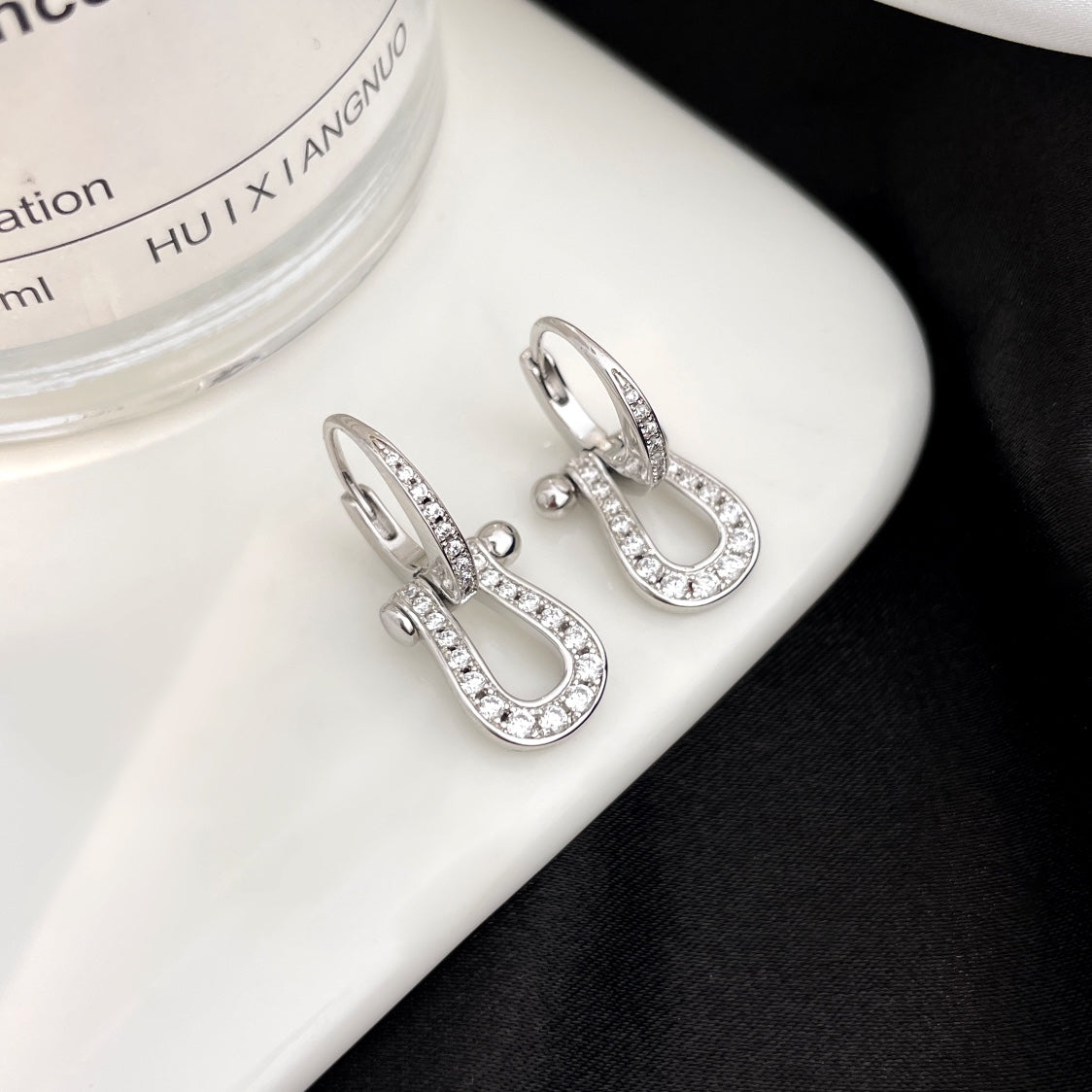 [Love Lucky]FORCE 10 FULL DIAMOND DROP EARRINGS MEDIUM MODEL