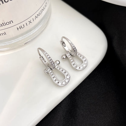 [Love Lucky]FORCE 10 FULL DIAMOND DROP EARRINGS MEDIUM MODEL