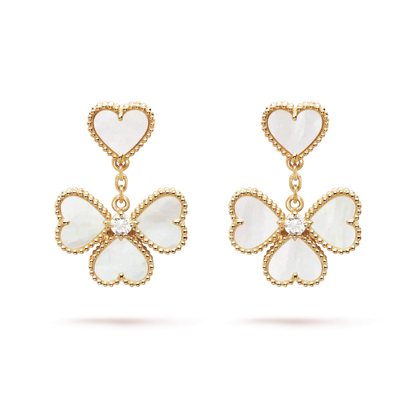 [Love Lucky]CLOVER SWEET WHITE MOP EARRINGS