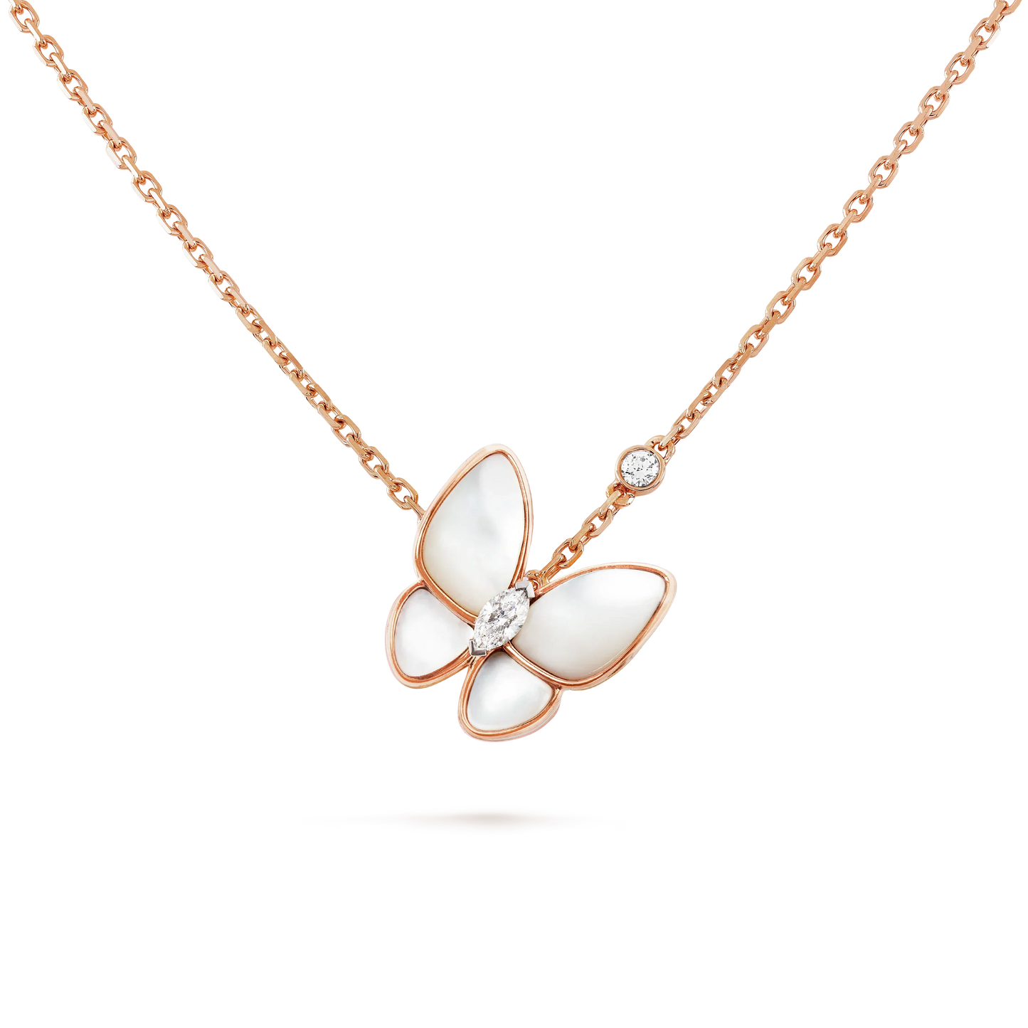 [Love Lucky]BUTTERFLY MOP DIAMOND NECKLACE