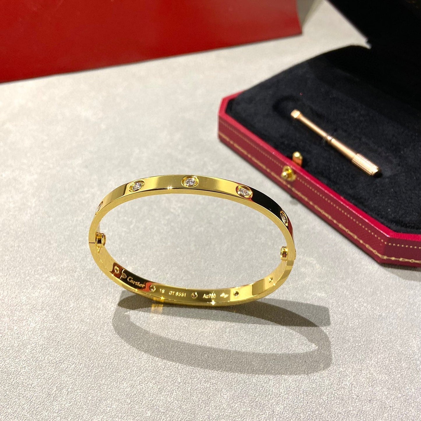 [Love Lucky]LOVE BRACELET 6.1MM 10 DIAMONDS