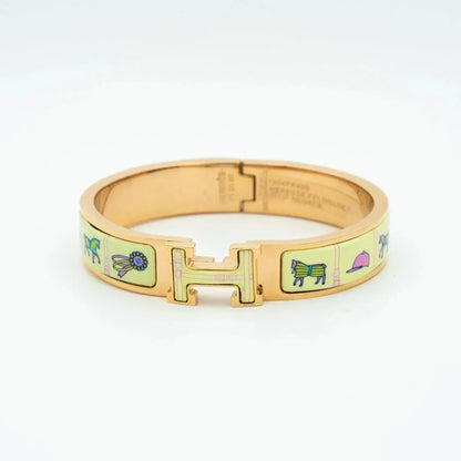 [Love Lucky]H PINK GOLD BRACELET CREAM CERAMIC