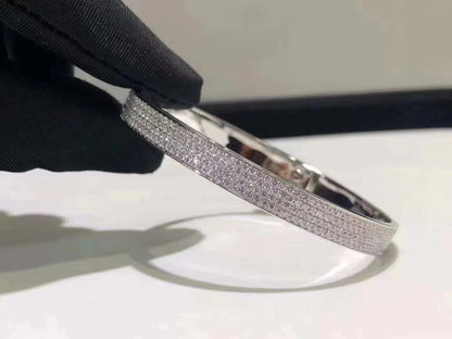 [Love Lucky]HM KELLY BRACELET IN SILVER AND FULL PAVE DIAMOND