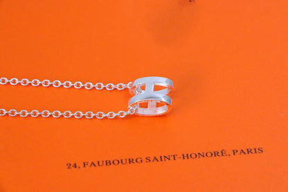 [Love Lucky]HM NECKLACE H LETTER OVAL SERIES