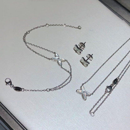 [Love Lucky]JEUX BRACELET WHITE MOP SILVER 1 DIAMOND