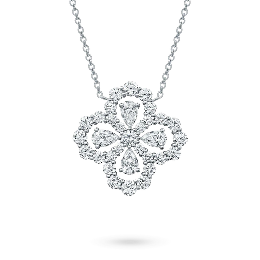 [Love Lucky]LOOP NECKLACE FULL MOTIF DIAMOND 16MM MULTIPLE COLORS
