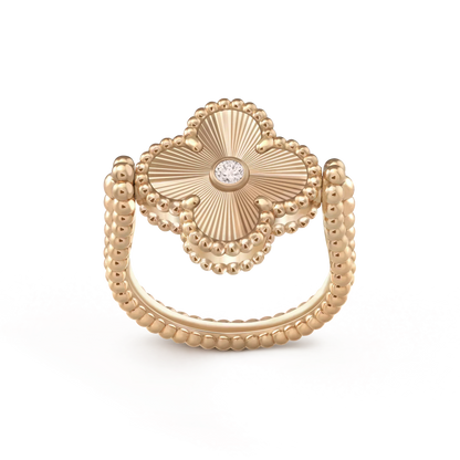 [Love Lucky]CLOVER RIVERSIBLE ROSE GOLD RING