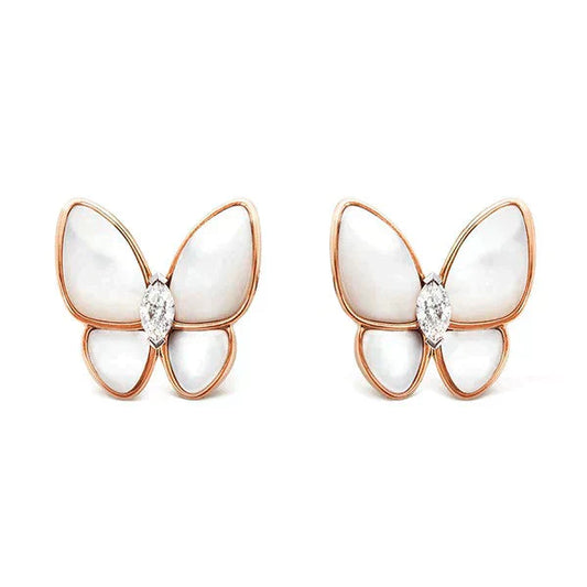 [Love Lucky]BUTTERFLY MOP DIAMOND EARRINGS