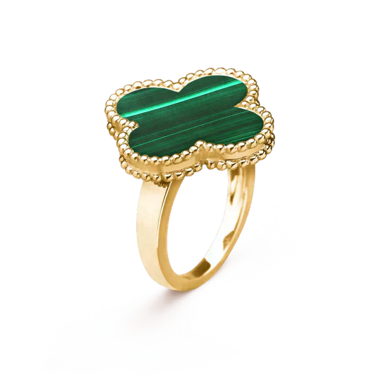 [Love Lucky]CLOVER MALACHITE RING